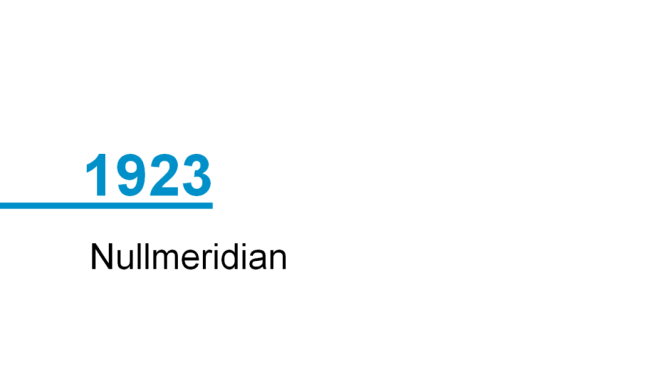 Jahr 1923; Nullmeridian